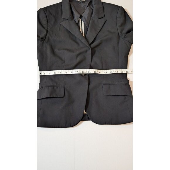 Express Blazer Womens Size 8 Black Single-Button Classic Business Academia - Picture 12 of 15